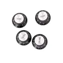 6mm Volume Control Knobs Aluminum Alloy Potentiometer Knob Cap Guitar 2 Tone 2 For Gibson Les Paul SG Guitars Accessories Parts