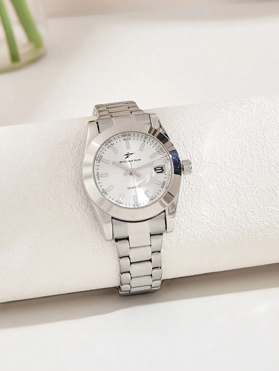 

Classic Quartz Wristwatch For Women Stainless Steel Band Daily Business Gift