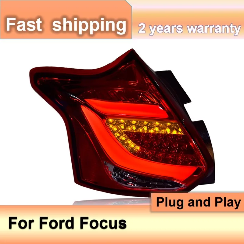 Accessori auto per Ford Focus fanali posteriori a LED 2012 2013 2014 Ford Focus fanali posteriori lampada posteriore con fendinebbia luce freno