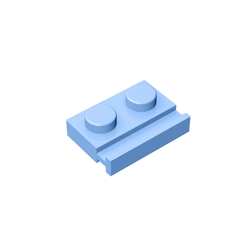 Gobricks 10PCS MOC Bricks PLATE 1 x2 con SLIDE compatibile con 32028 giocattoli per bambini fai da te assembla blocchi tecnici