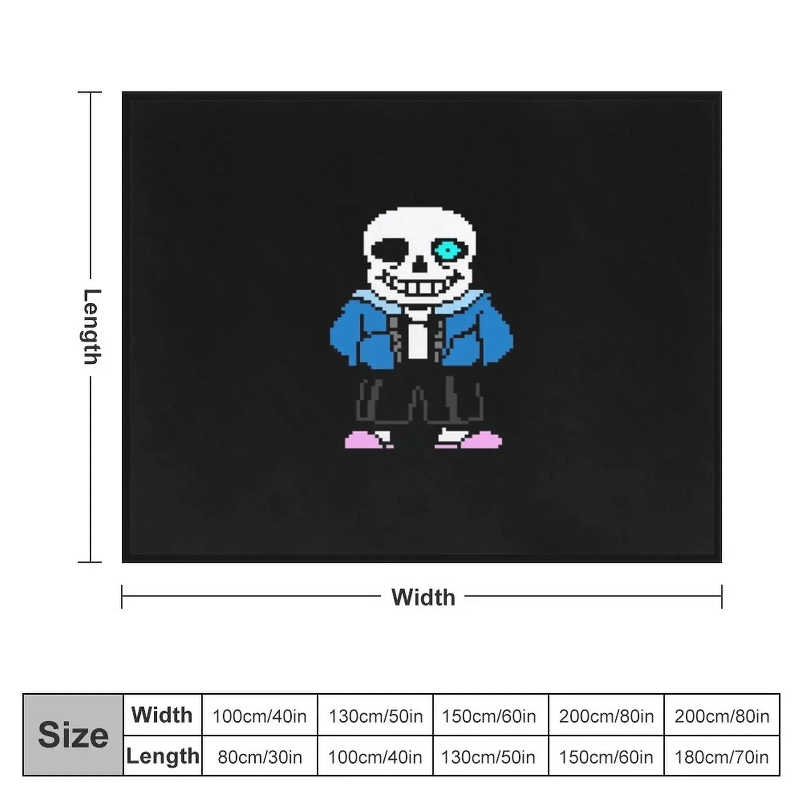 Sans from Undertale Throw Blanket Hairys Fashion Sofas Blankets