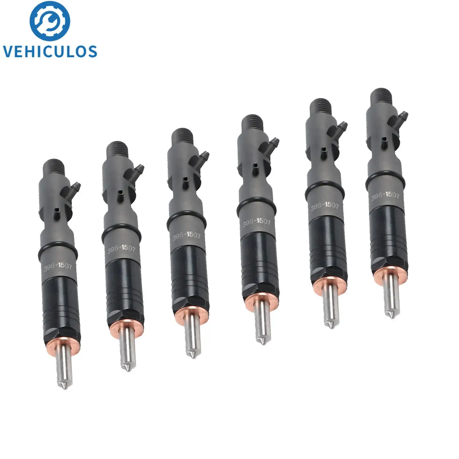 

6pcs 398-1507 3981507 Fuel Injector For Caterpillar E320D2 323D 336D 320D2 GC C7.1 Excavator