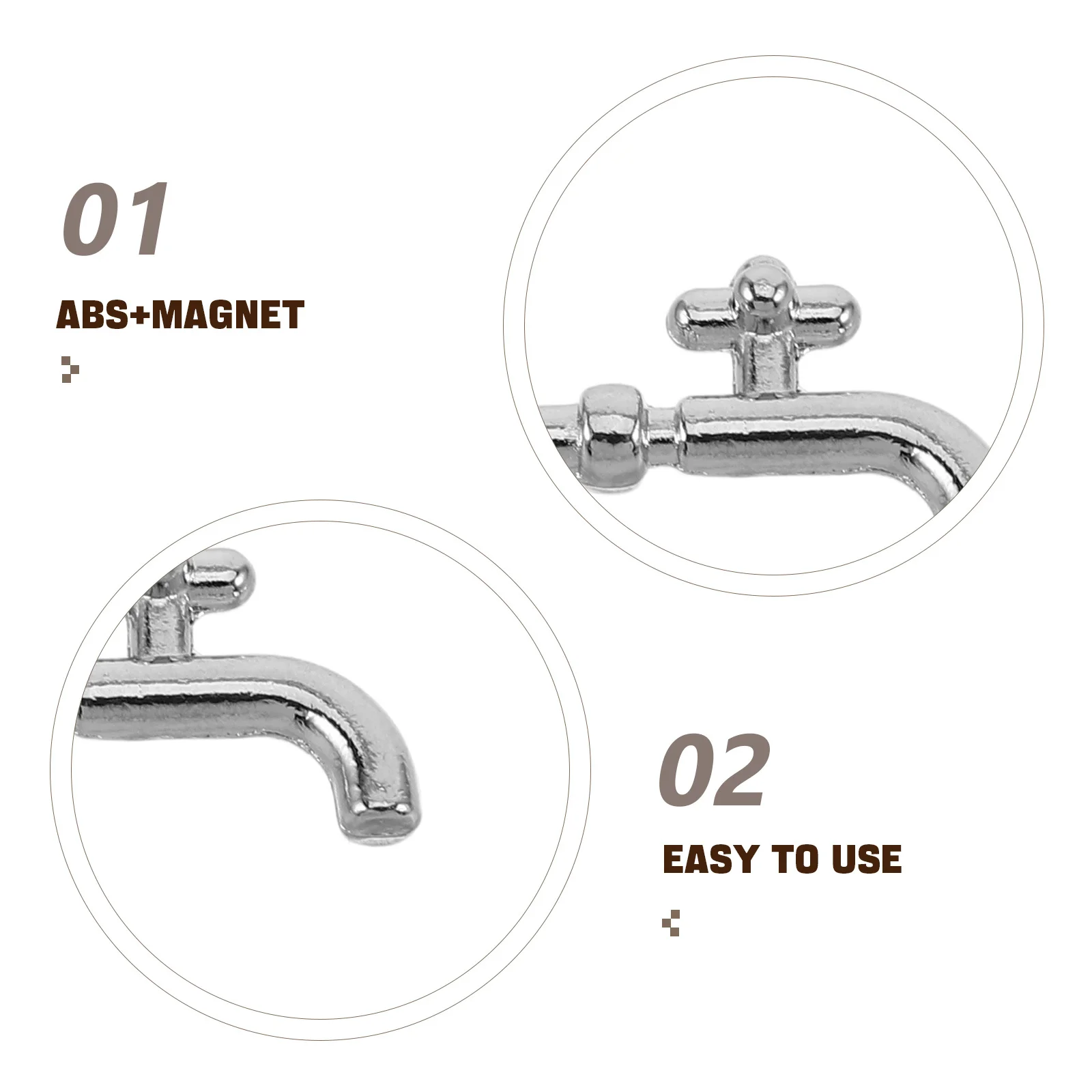 10 pçs decoração de torneira em miniatura única cabeça torneira falsa para cozinha banheiro montagem diy vívido micro paisagem decoração