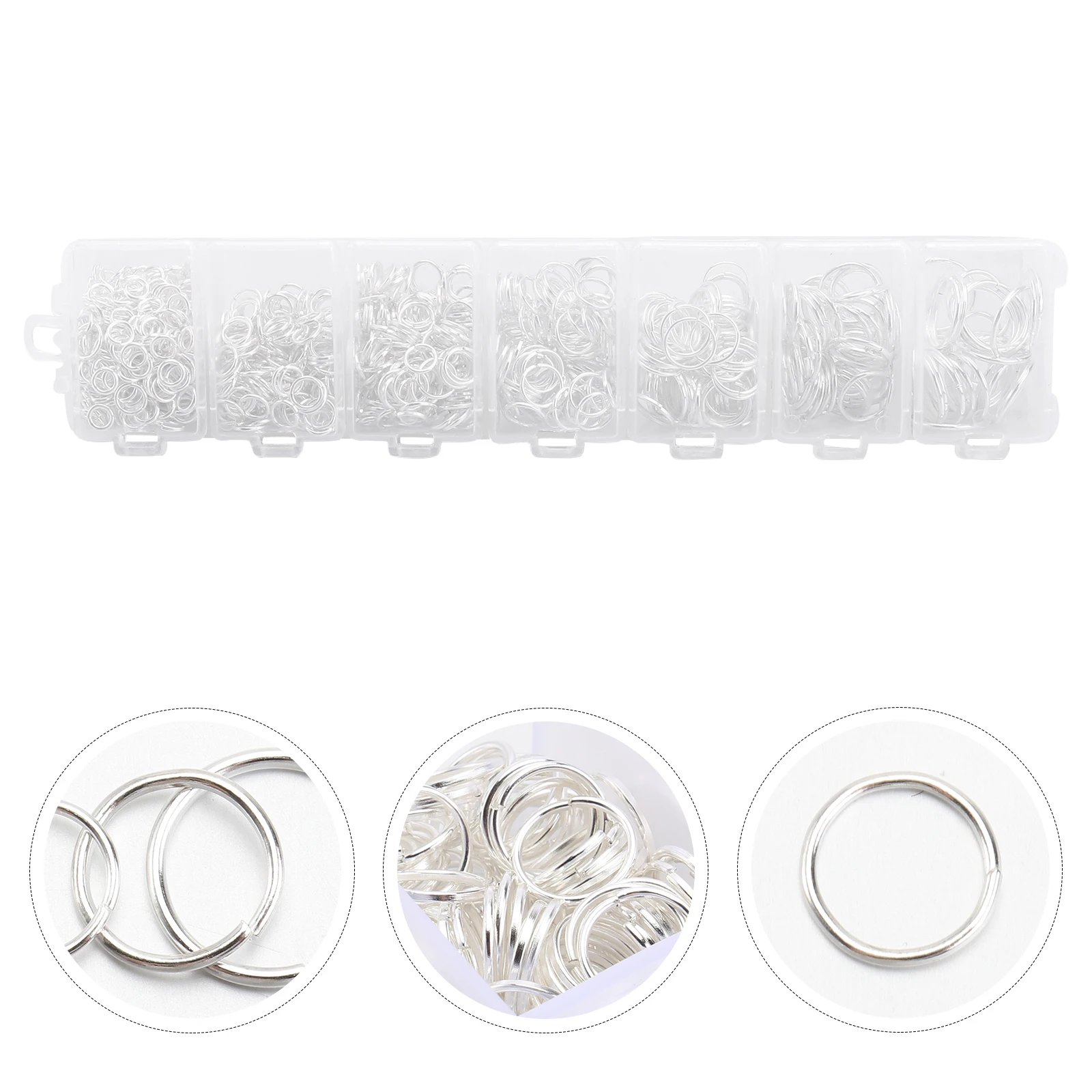 

1 Box Of Making Accessories Open Jump Ring Set For Diy Necklace Bracelet Repair Key Ring Supplies, Jewelry Components, Craft