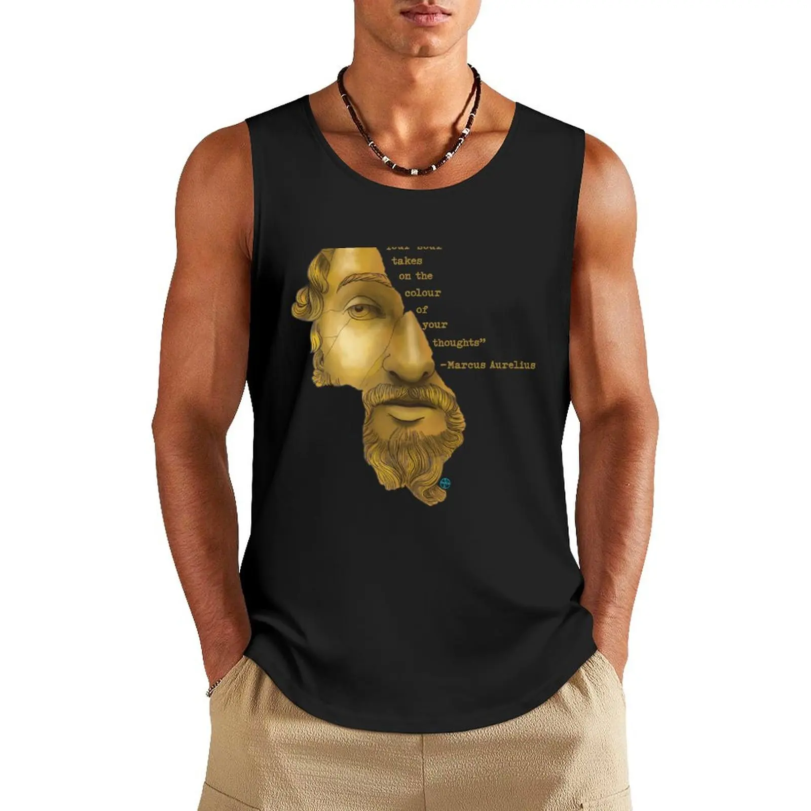 

Marcus Aurelius' Meditations Tank Top Men's clothes T-shirt men muscle t-shirt