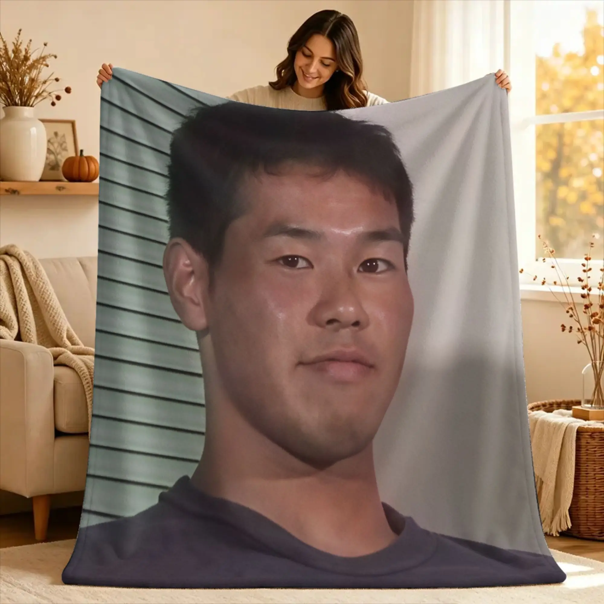 Yajuu Senpai Tadokoro Koji  Blanket  Soft Street Trend Plush Throw Blanket For Living Room Camping Flannel Bedspread Bed Cover