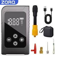 ZORQ 150Psi Portable Pocket Motorcycle Road Bike Bicycle Tire Electric Air Pump, Mini Rechargeable Tire Air Pump