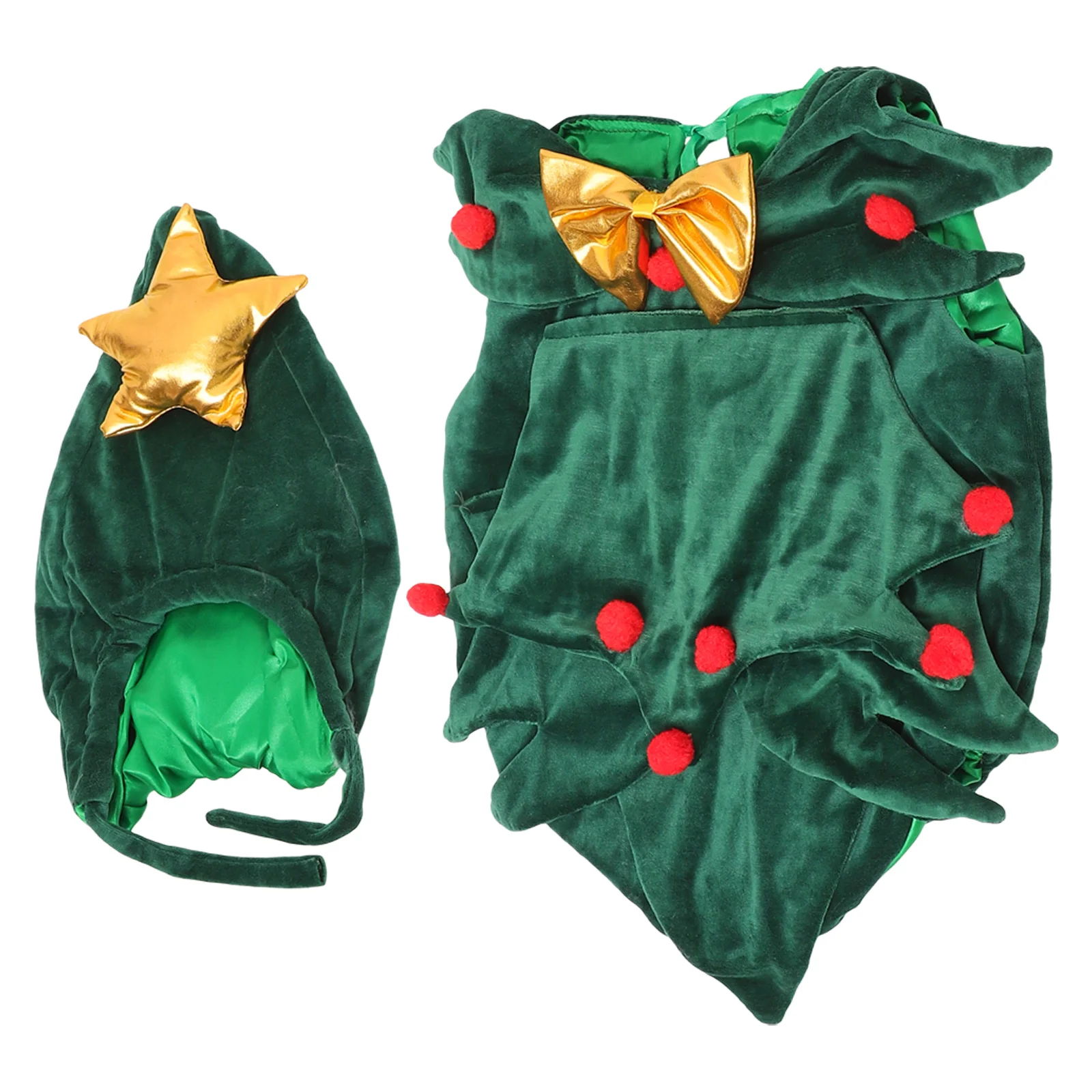 

1Set Christmas Tree Photography Costume Baby Clothes Hat Xmas Baby Costume Soft Breathable Xmas Tree Design Clothing