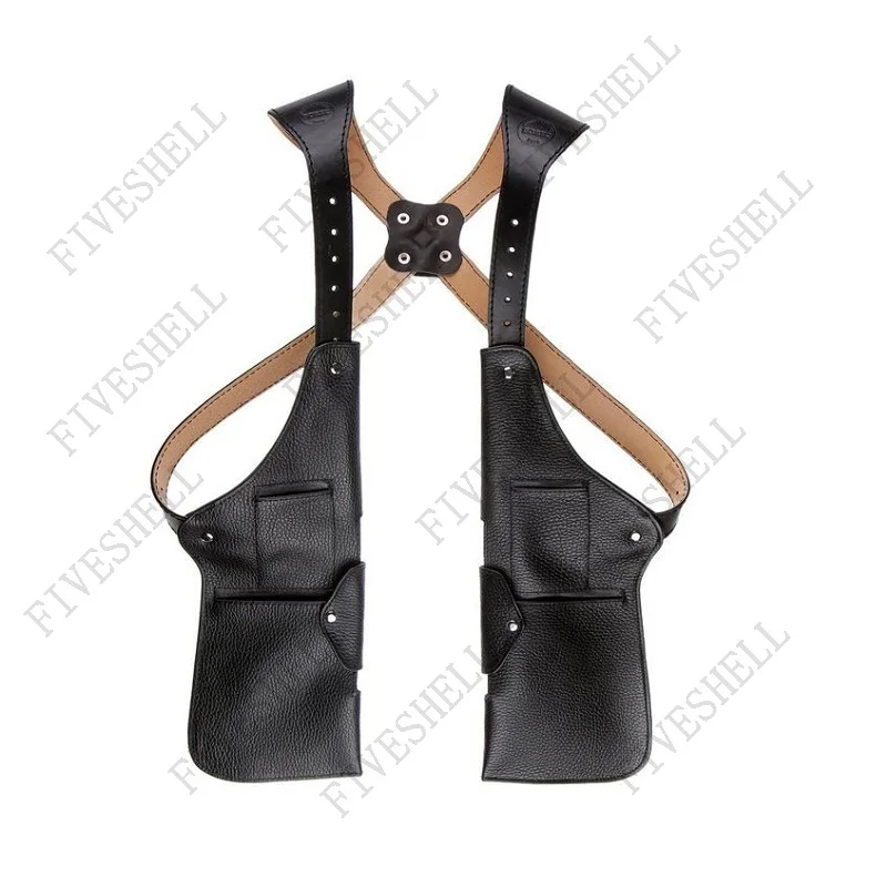 Festival Viking Piraat Kostuum Purse Mannen Steampunk Middeleeuwse Lederen Schoudertas Vintage Telefoon Case Portemonnee Dubbele Pocket Holster