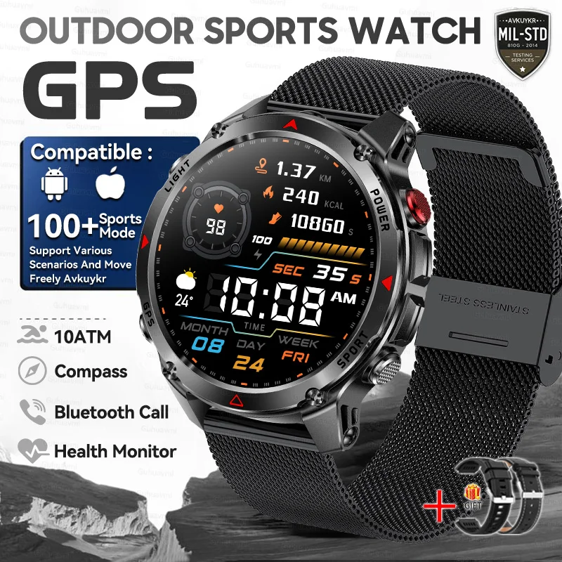 T-Rex 3 Pro Militaire kwaliteit AGPS Smart Watch 10ATM Waterdicht Dual-band GNSS Kompas Hoogtemeter AMOLED Zwemmen Sport Smart Watch Heren
