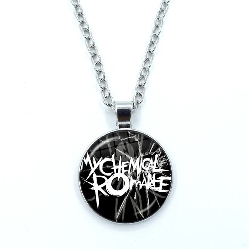 Rock Band My Chemical Romance I Love Mcr Dead Hip Hop Punk Glass Dome Cabochon Pendant Fashion Crystal Jewelry