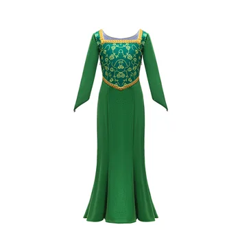 Monster Princess Cosplay Fiona Green deluxe Dress Costume Halloween Carnival Party Shrek 3 styles