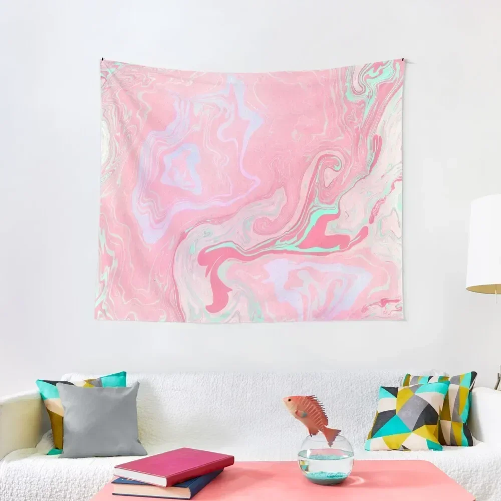 

Marbled Effect with Pink Tapestry Decor Home Decor For Bedroom Wall Coverings Tapestry