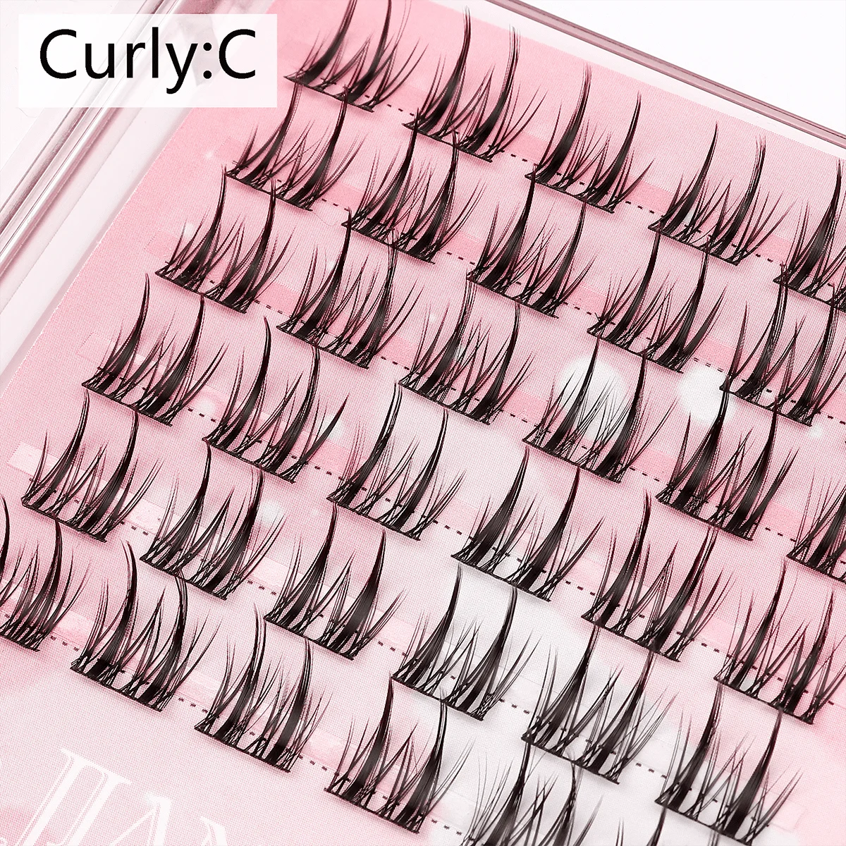 72pcs Lash Extension Kit DIY Reusable 13mm C Curl Lash Clusters KitIndividual Lashes Kit with Lash Bond and Seal Lash Tweezers