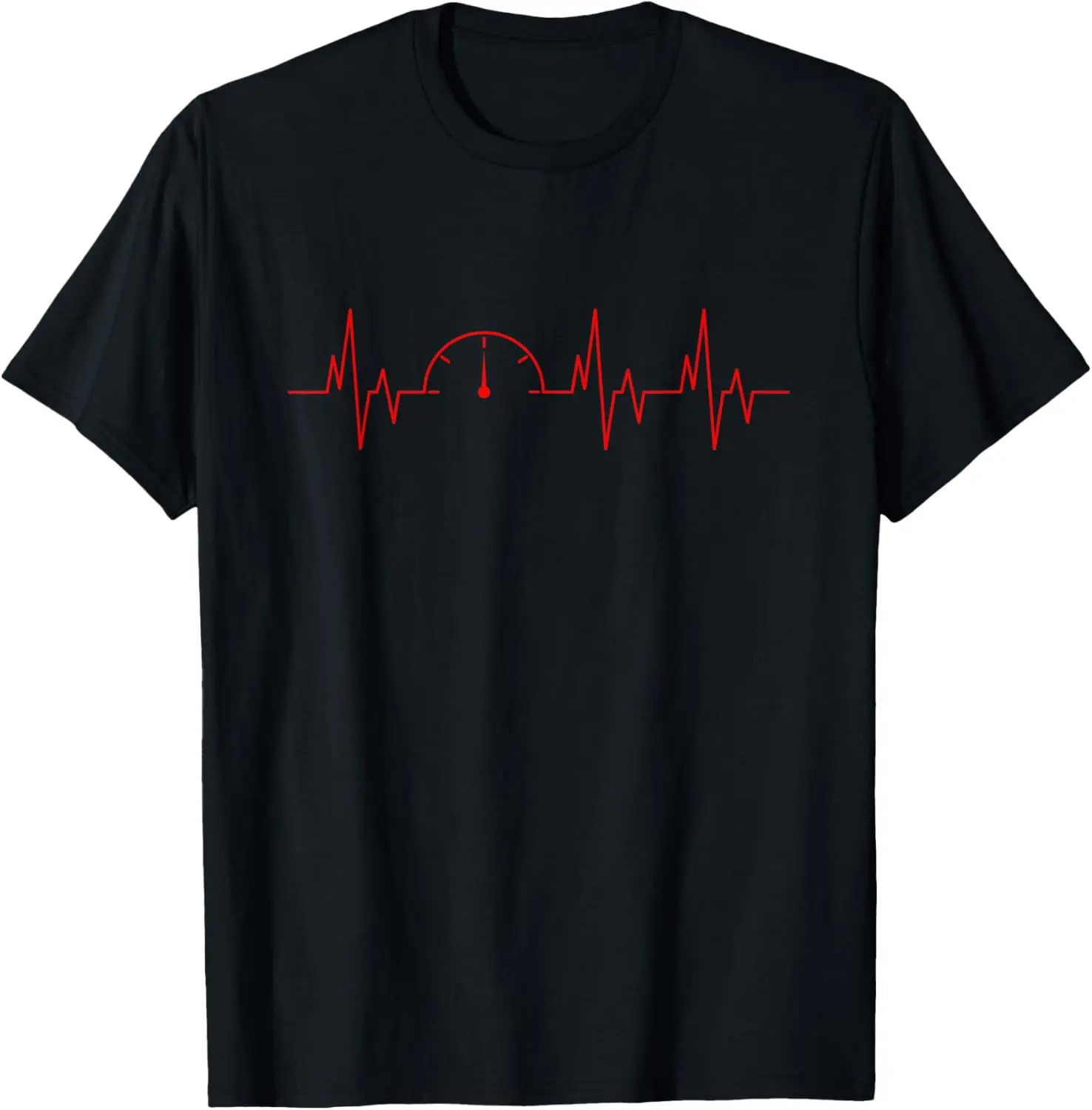 Funny Car Speedometer Auto Mechanic Guys Heartbeat Gift T-Shirt