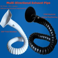 Multi-Directional Exhaust Pipe 50mm 75mm POM Smoke Exhaust Ventilator Pipe Welding Fume Industrial Smoke Extraction System