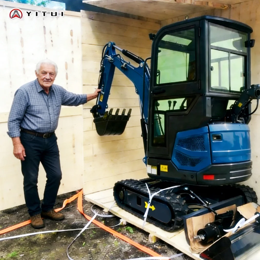 

Customized 2.0 Ton Mini Excavator Hydraulic Crawler Micro Digger with Bucket for Garden Farm Construction