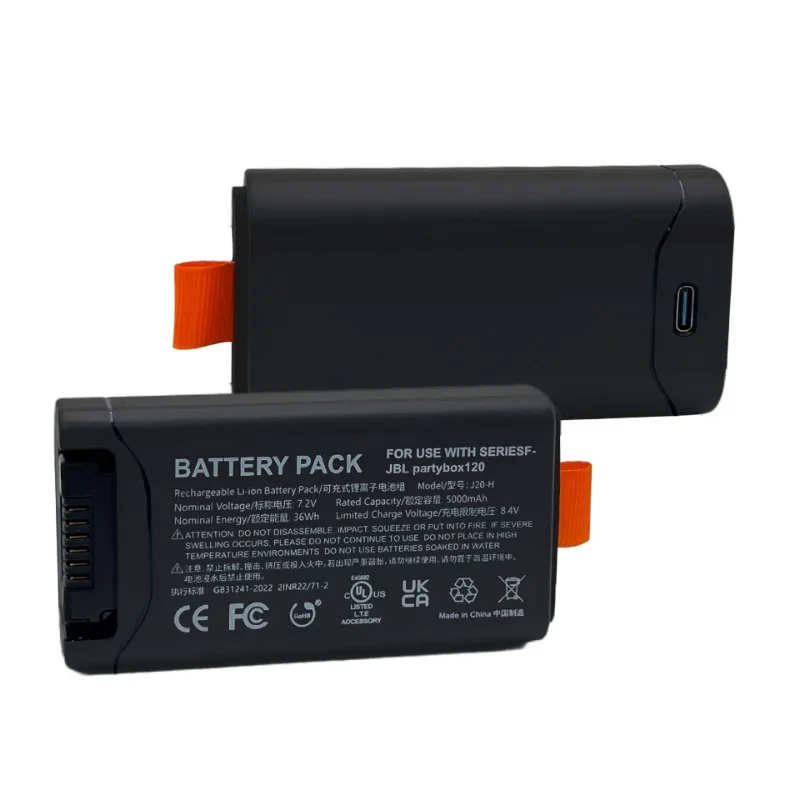 High Quality 7.2V 5000mAh HType-C interface supports fast charging For JBL PartyBox Club 120 J20 Brand New Replacement Battery