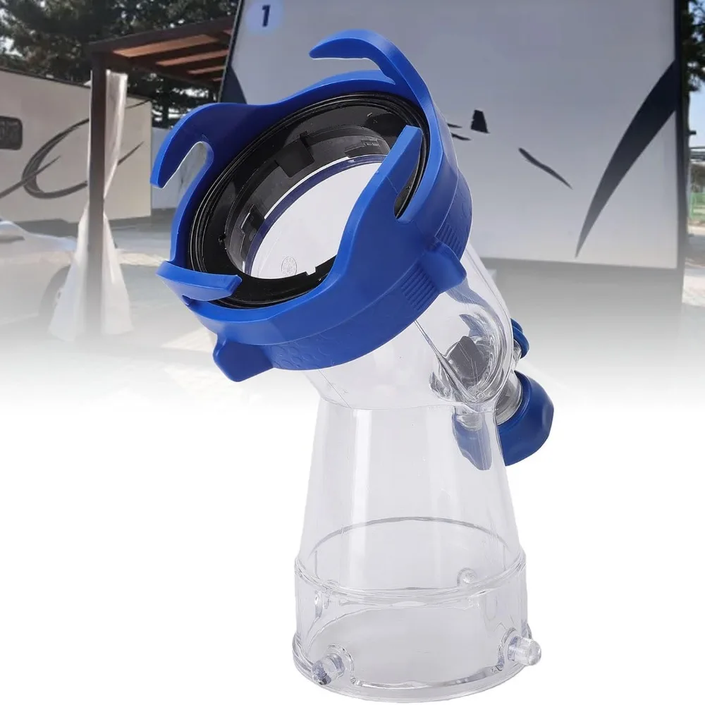 45 Degree Tank Rinser Backflow Preventer Transparent Window Waste Tank Flush Valve Clear Elbow Plastic Construction