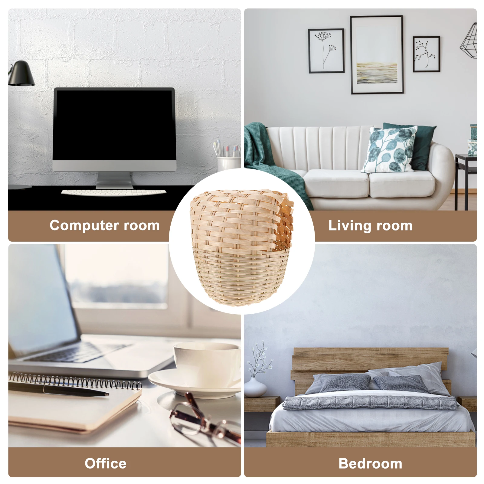 Handwoven Bird Nest Woven Bamboo Small Parrot Breeding Nest Warm Bird Sleeping House Balcony Garden Decoration