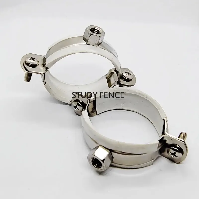 2PCS 304 Stainless Steel Pipe Clamp, Water Pipe Buckle, Circular Pipe Fixing Clamp, Household Hardware Accessories, M8 Nut