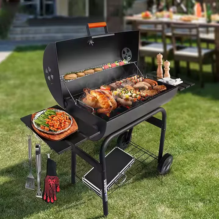 

Multifunctional Steel Grill Charcoal Grill Outdoor Grill with Wheels