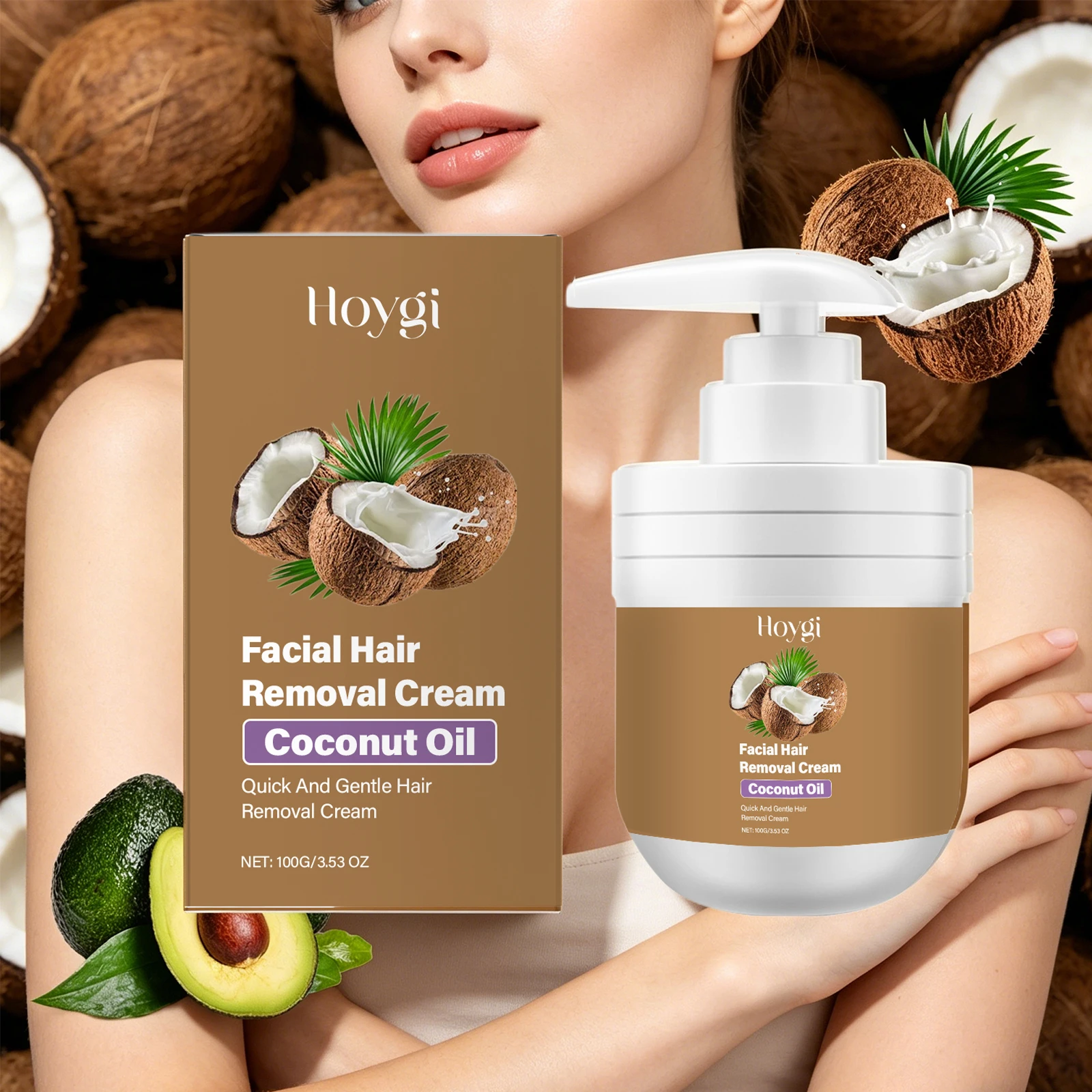 ココナッツ脱毛クリーム 女性と男性用 唇と顎の毛用 マイルド - Hair Care Lotion のレビューと価格