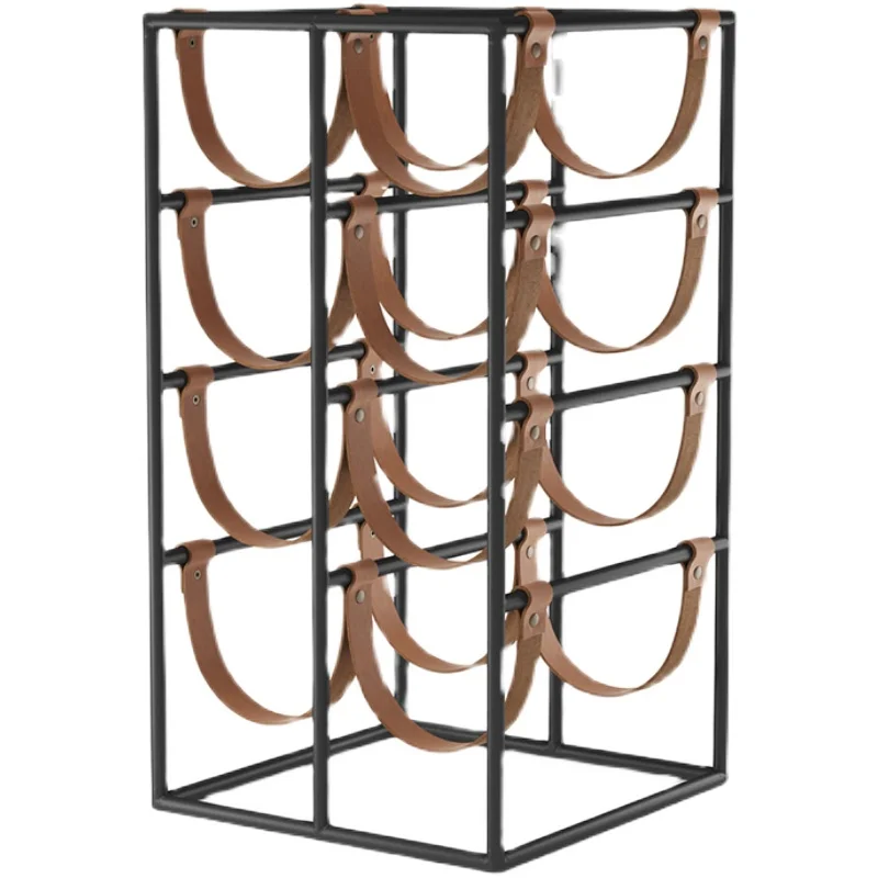 

Household wine rack Wine display stand Industrial style Living room ornament Wine cabinet decoration