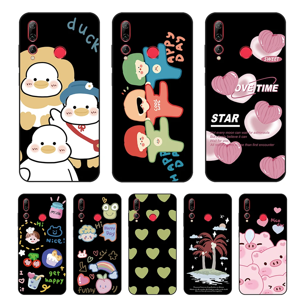 For Huawei Enjoy 9s Honor 10i 20i 20 lite case black Soft Silicone phone case For Huawei Enjoy 9s Honor 10i 20i 20 lite case