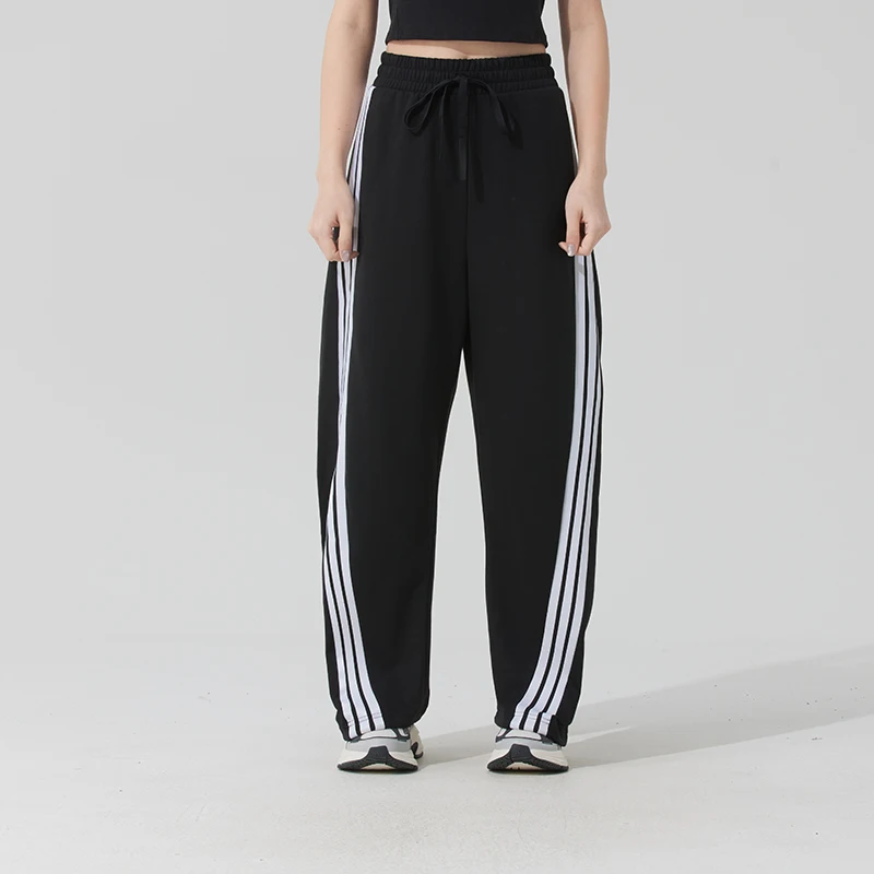

Adidas Women's Pants, Fashionable High-Waisted Banana Pants, Loose, Breathable, Comfortable Casual Pants, Straight-Leg Sports Long Pants Jy7697
