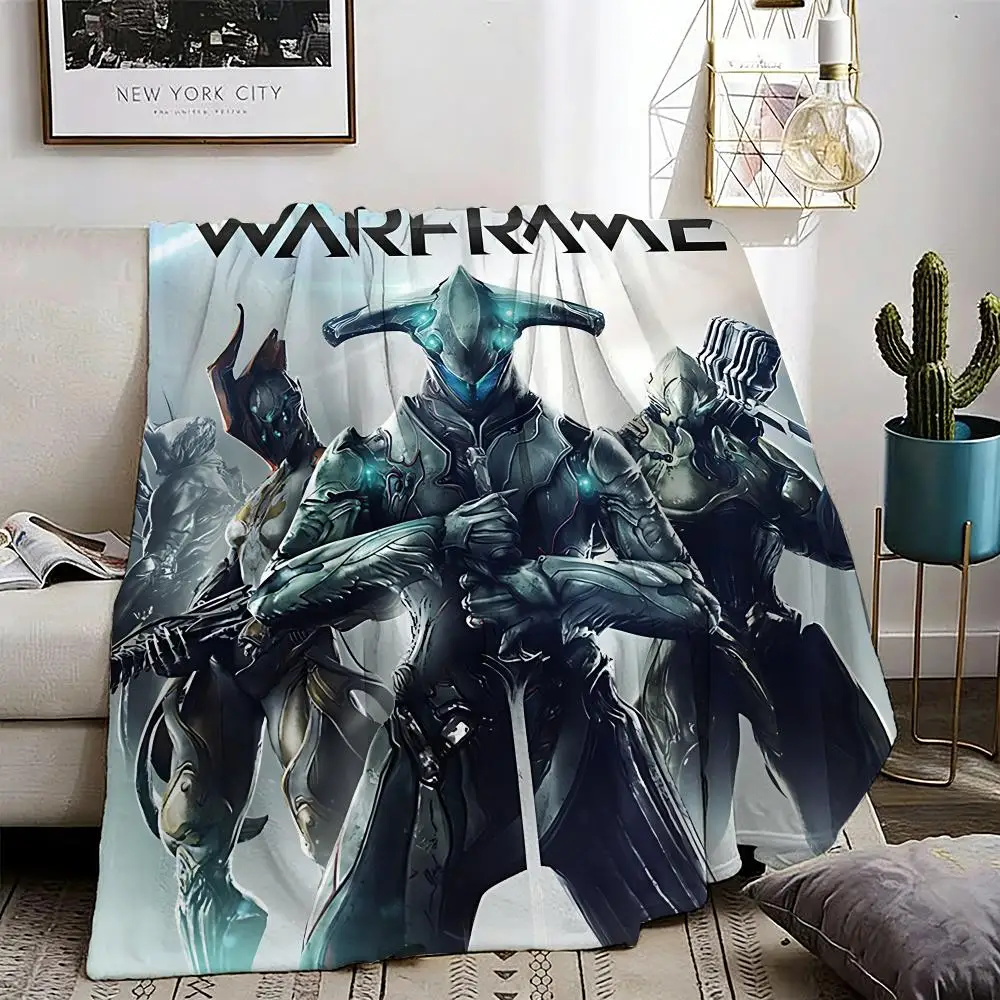 

Popular Games Warframe Throw Lightweight 240g Flannel Blanket Soft Skin-friendly for Summer Cooling