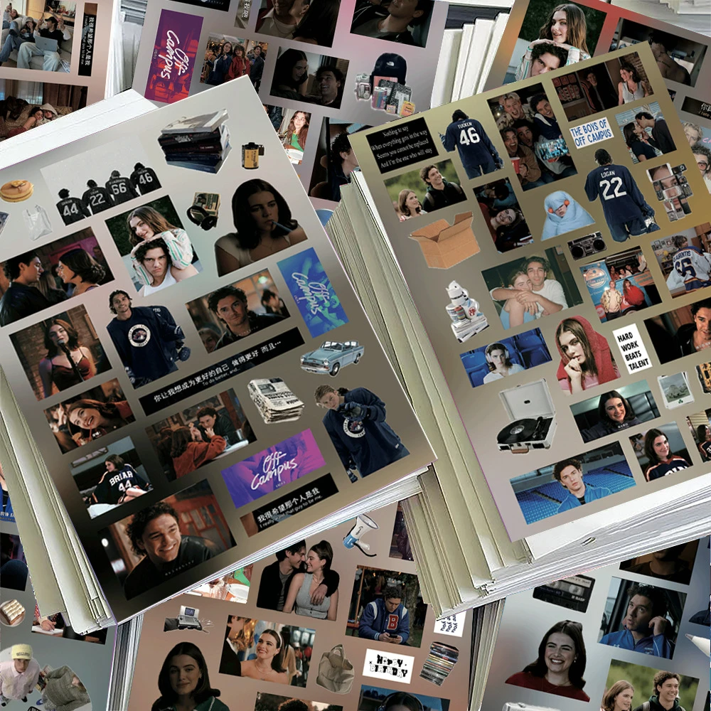 8 premium healing stickers Off Campus Season 1 movie photos waterproof stickers for home decor, phone cases, water bottles, etc
