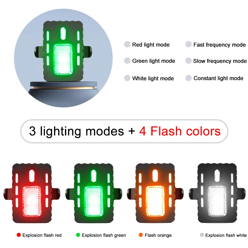 Lumière Stroboscopique Anti-Collision pour Mini Drone, Signal de Charge USB, Lampe Flash, Modèle d'Avion, Hélicoptère, Aile de Navigation, Sécurité, Iode