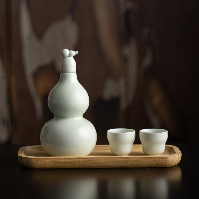 

Набор керамических винных горшков Style Gourd — легкий вес 0,05 кг, с чашкой для ликера и разделителем, бытовой горшок для напитков