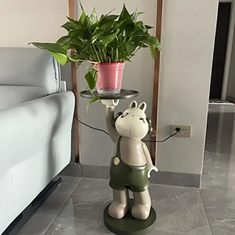 Nordic Home Decor Rabbit Statues Large Size Modern Living Room Decoration Tray Storage Sculpture Indoors Ornaments Accessories