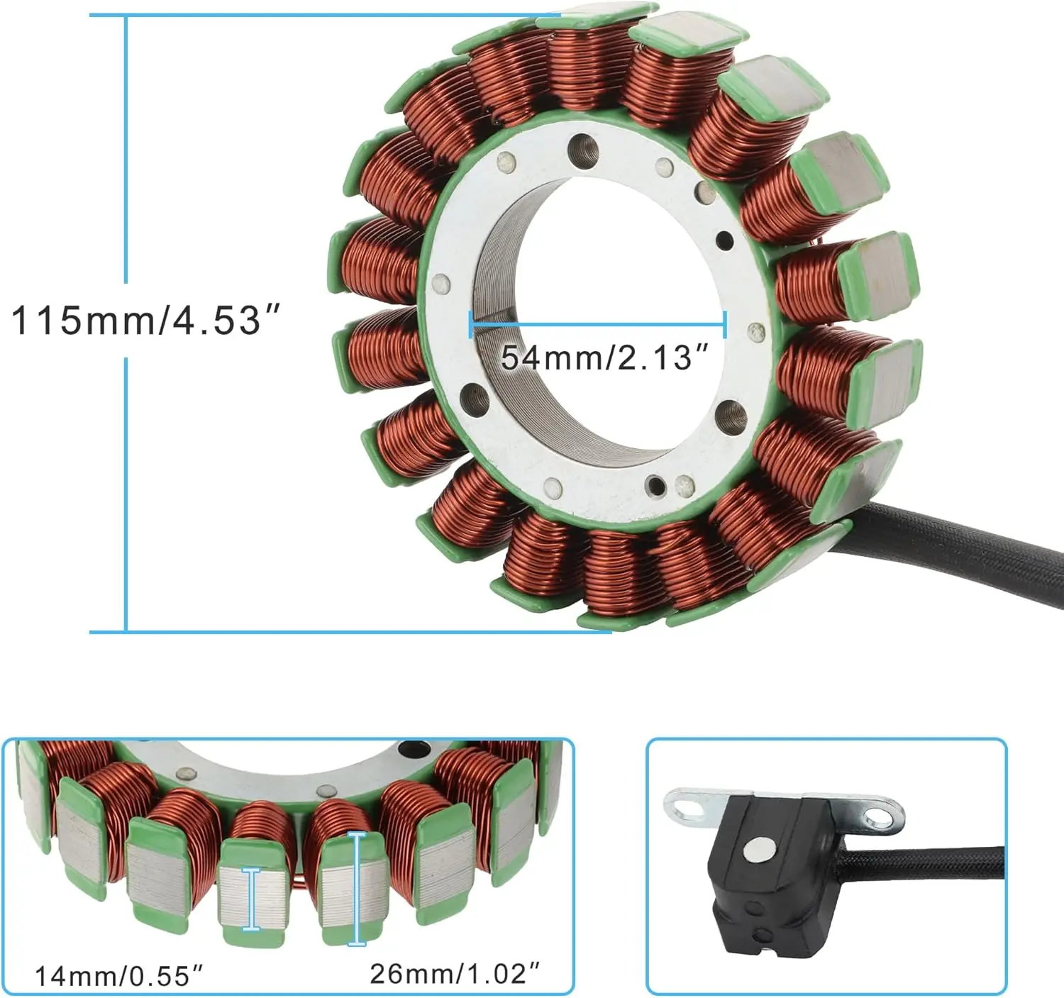 

Stator Magneto 18 Coil Replacement Par Compatible With for Suzukj 1986-2004 LS650 Savage Boulevard S40 2005-2017 ST400V LS400P