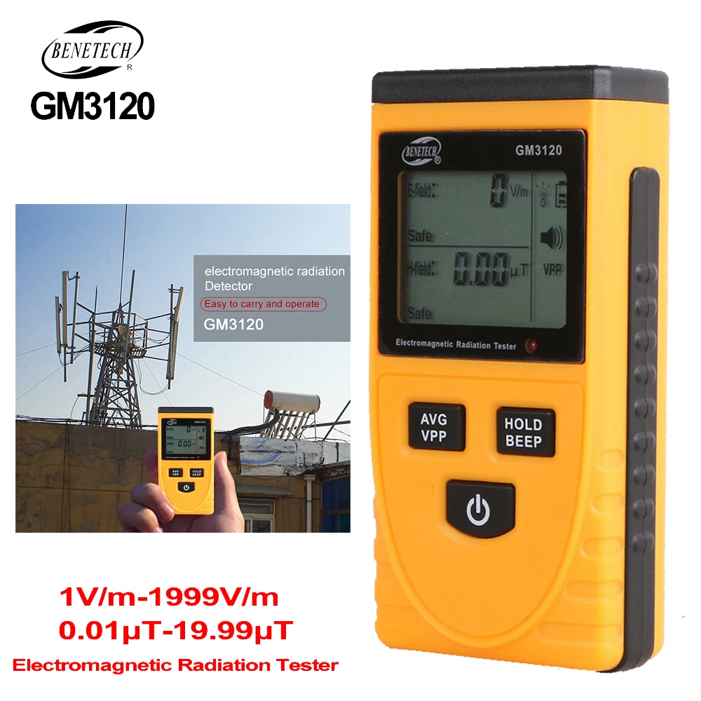 Beneech-detector de radiación de campo electromagnético, dosímetro de radiación electromagnética, medidor Emf, dosímetro de emisión
