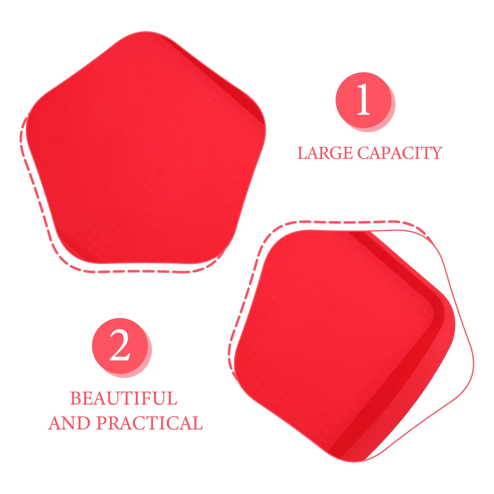 

Rectangular Serving Tray Anti-Slip Portable Plastic Tray for Serving Desserts Snacks Fruits in Hotel Restaurant