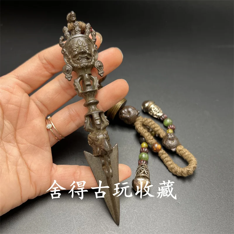 Old Baojiang Alloy Copper Horse Head, Ming King, Vajra Pestle, Vajra Pout, Ornament, Esoteric Buddhism, Bronze Ware, Crafts