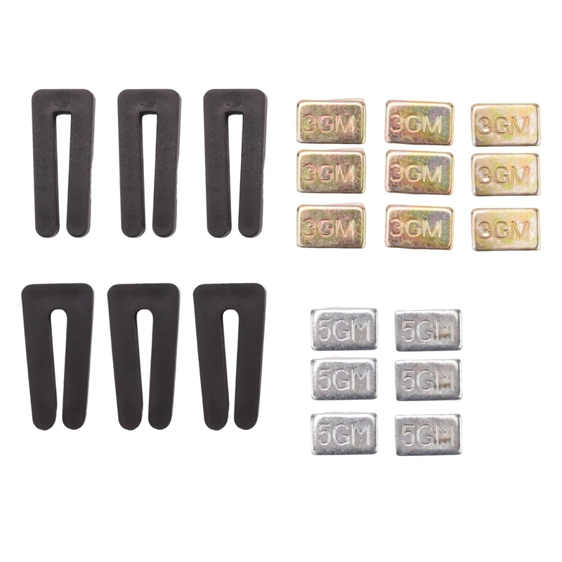 6 Sets Of Ceiling Fan Blade Balancing Kit Fan Weight Balancing Kit Include Self-Adhesive Metal 5G Weight And 3G Weight