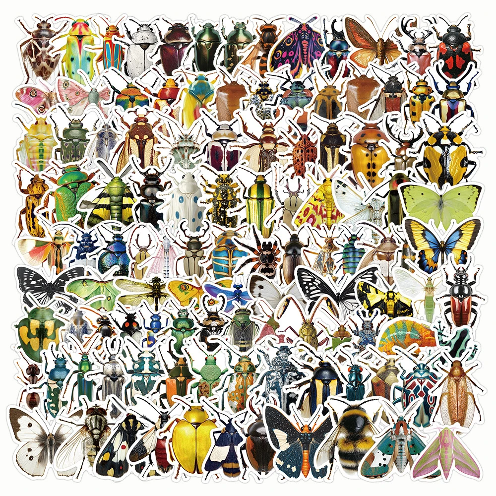 

10/50/100/200pcs Cool Insect Aniaml Graffiti Stickers Funny Decoration Decals DIY Luggage Stationery Laptop Cartoon Sticker Pack