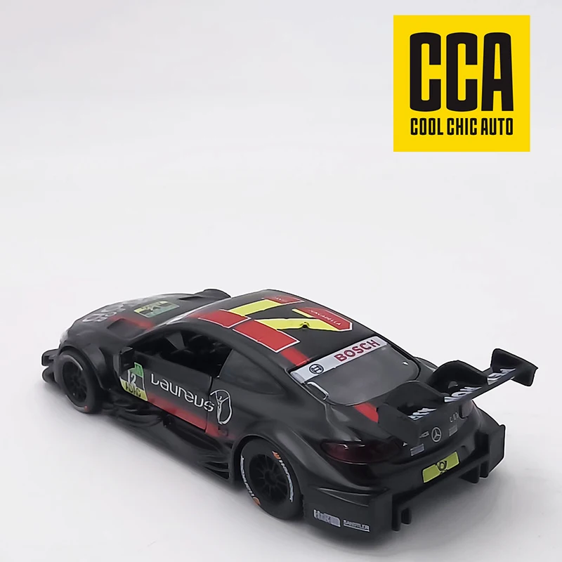 CCA 1:43 C63 DTM #12 Racing Alloy Car Model Black Throwback 2 Door Collectible