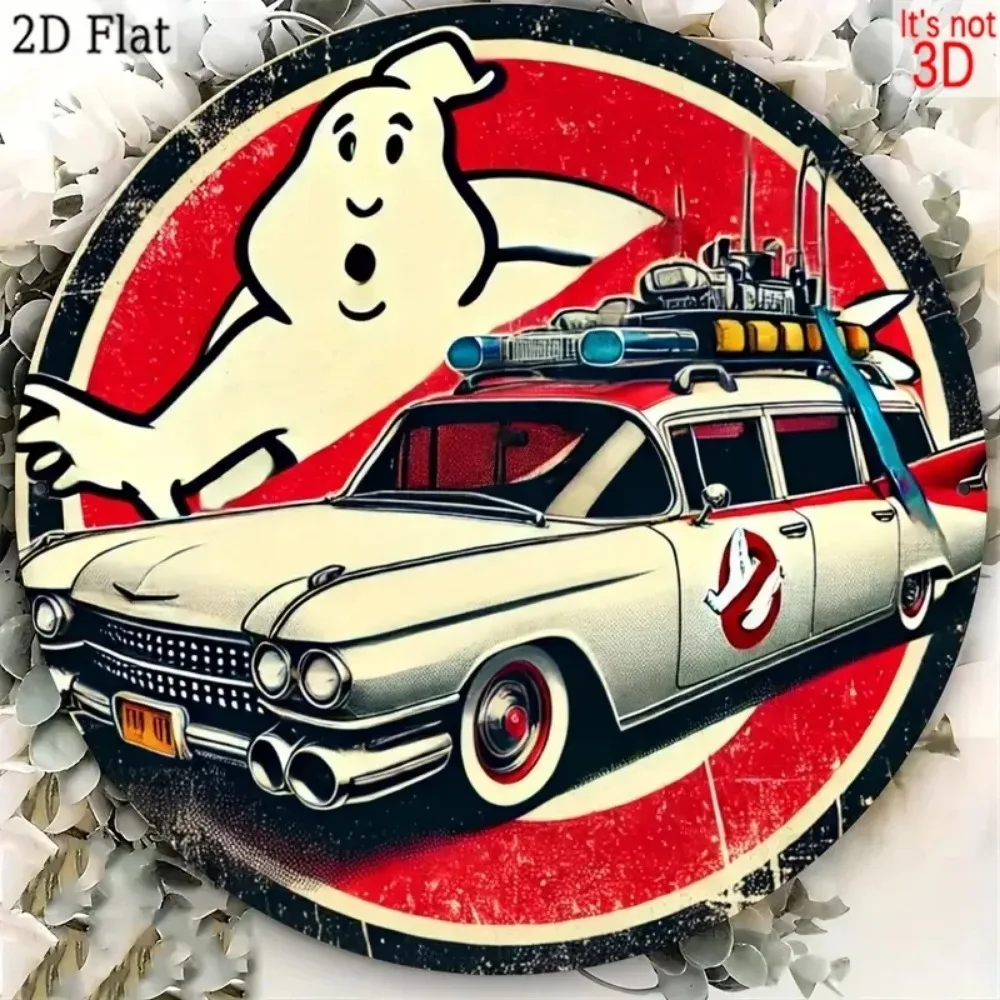 Vintage Round Metal Aluminum Sign, Movie Theme Style - Wall Decor for Home, Farmhouse, Bedroom, Porch | Multipurpose Vintage Sty