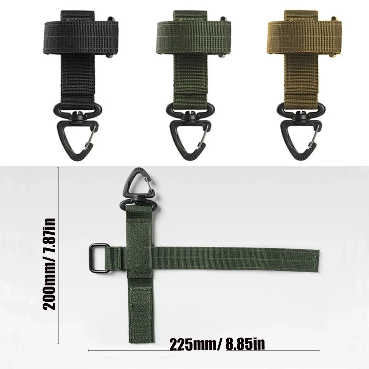 خطاف تكتيكي قفازات نايلون متعددة الأغراض خطاف أمان للعمل وقفازات التسلق ومعدات التخييم وحبل التسلق والتخييم المعلقة #6