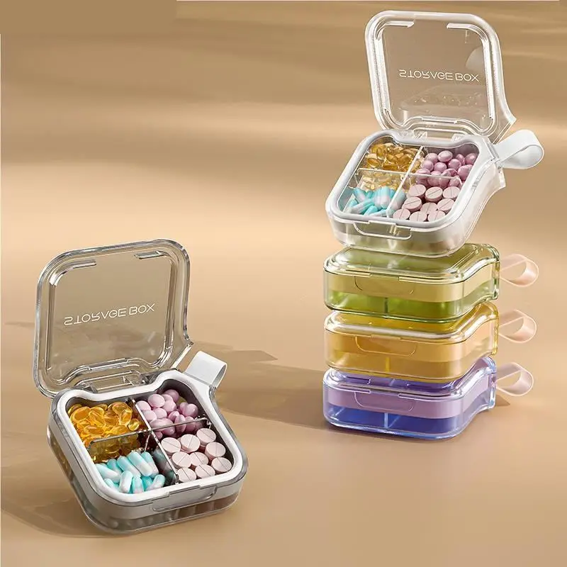 

Portable Large Capacity Seven-Day Pill Organizer Waterproof Medicine Box Compact Travel Size Over-The-Counter Medication...