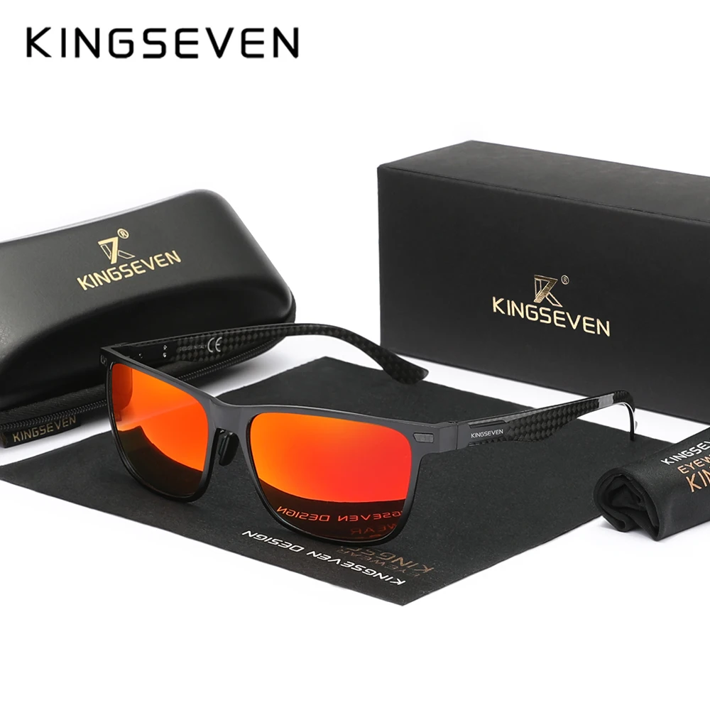 Kingseven Men\'s Aluminum Sunglasses High Quality Women Driving Polarized UV400 Blocking Glasses Anti-reflection Clycling Eyewear