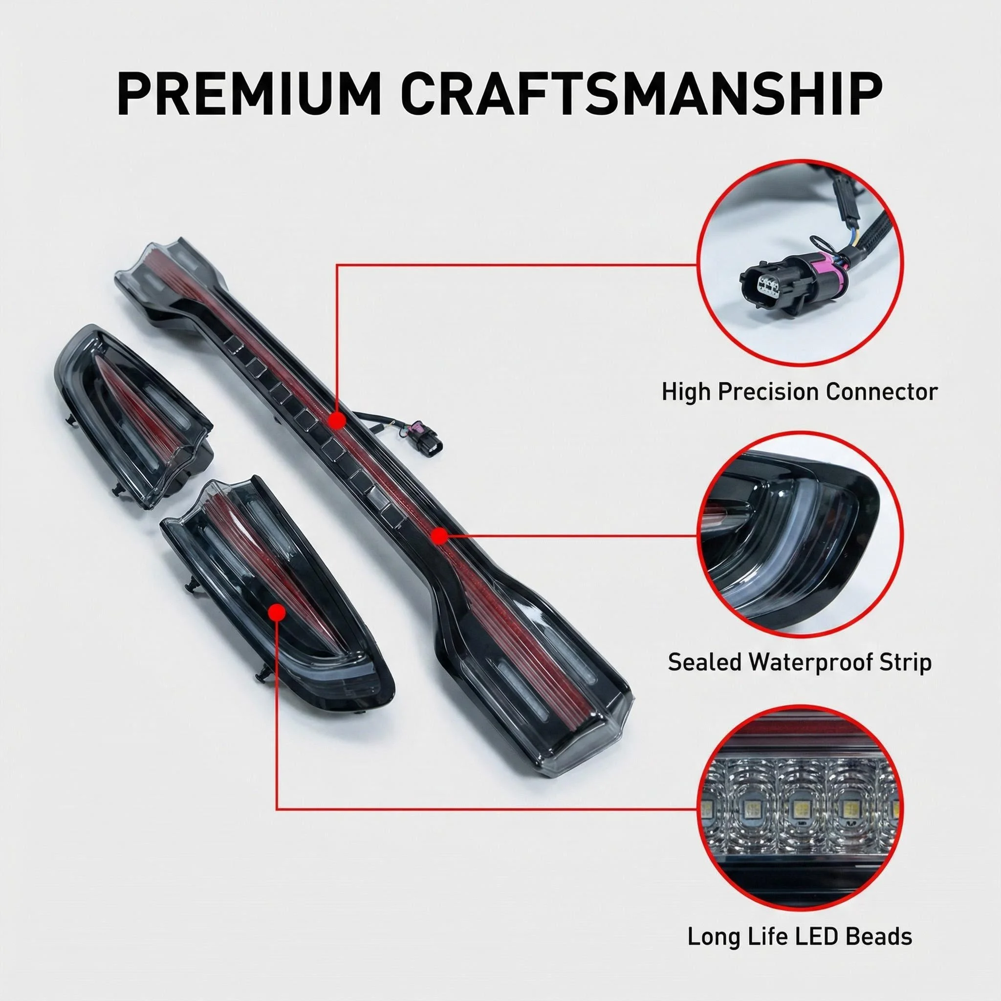 Keep Original Tailgate LED Tail Lights For Porsche Macan 2014-2017 95B.1 Rear Light Upgrade Full LED
