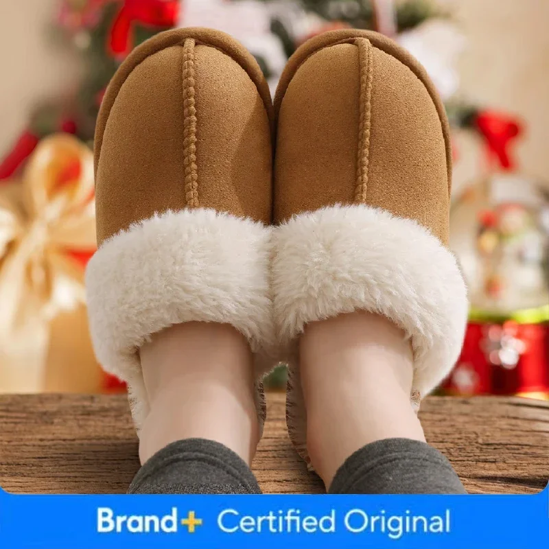 

Comwarm Fluffy Winter Slippers For Women Furry Fuzzy Home Shoes Faux Fur House Plush Slippers Indoor Warm Comfy Mute Flats Slide