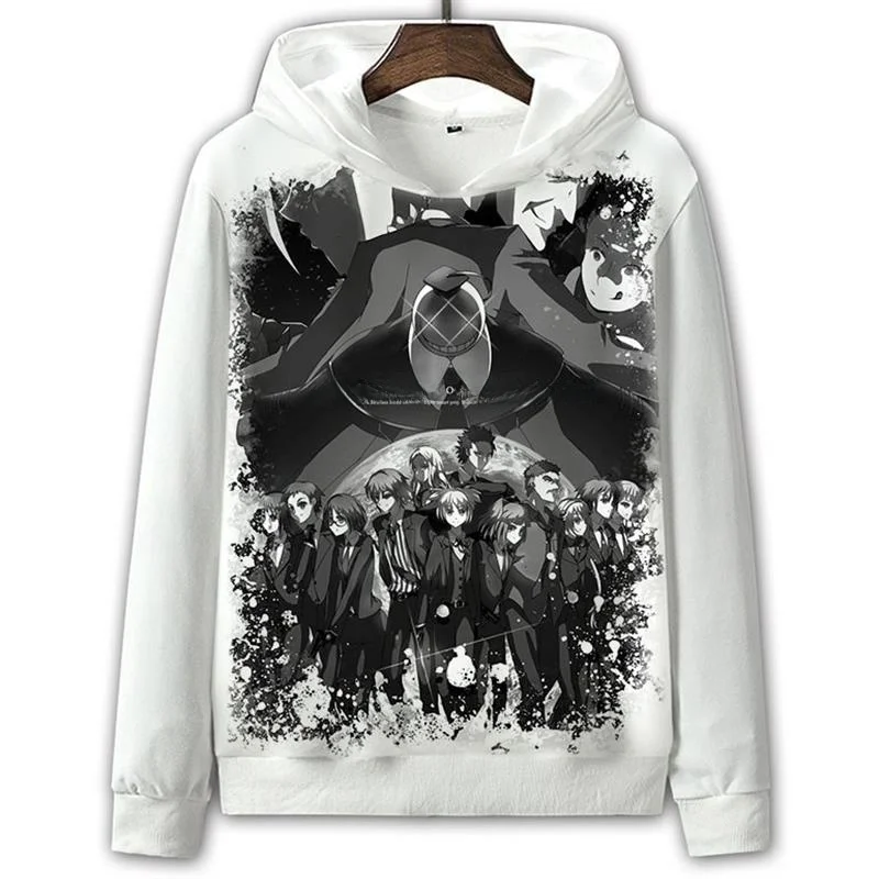 New Assassination Classroom Hoodie Long Sleeve Unisex Sweatshirt Warm Comfortable Fashionable Anime Cartoon Print Crew Neck