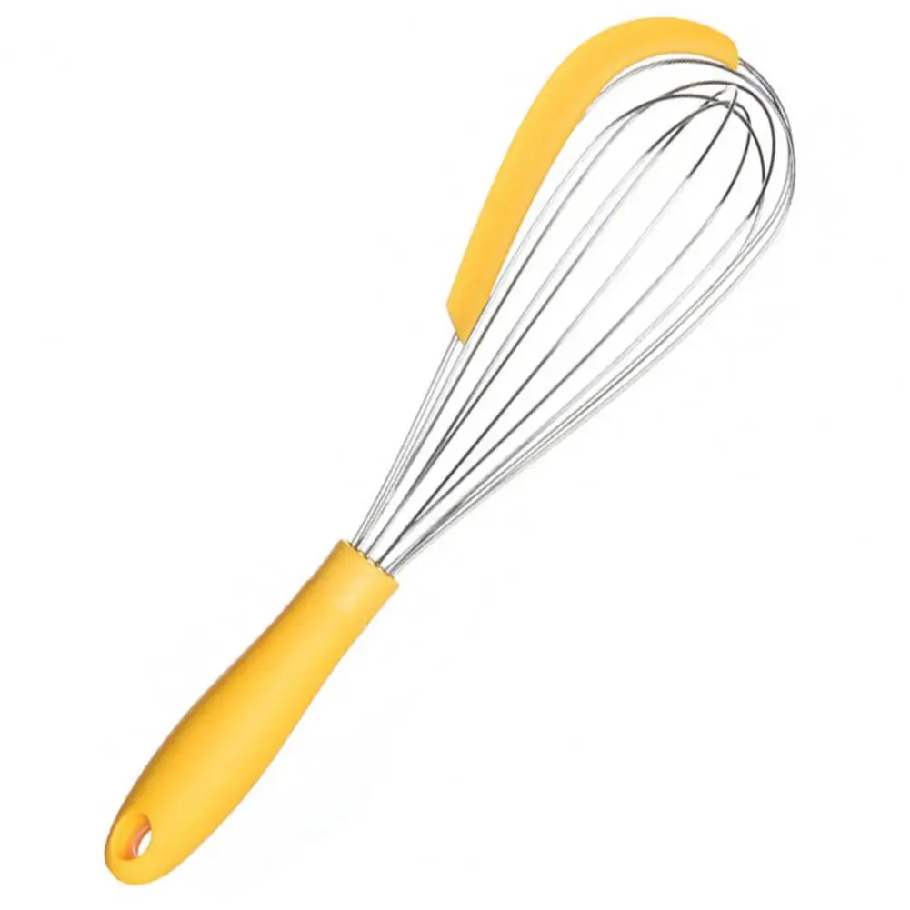 Creative Egg Beater Handle 2-in-1 Manual Whisk Cream Scraper Baking Tool Cookware